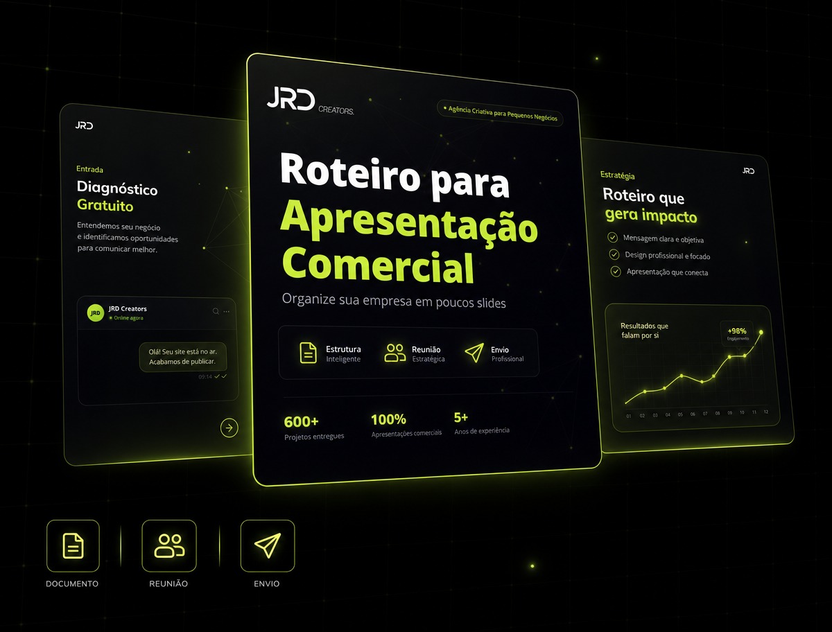 Capa do material Roteiro para Apresentação Comercial