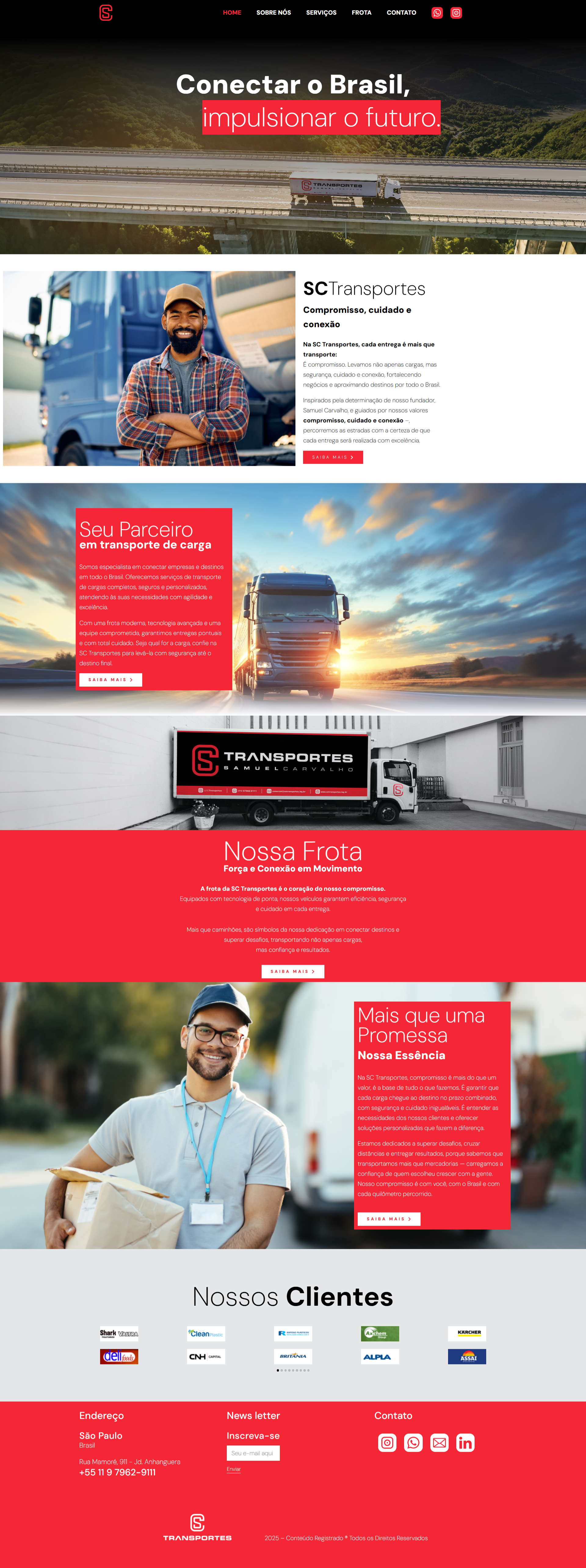 Print do site SC Transportes